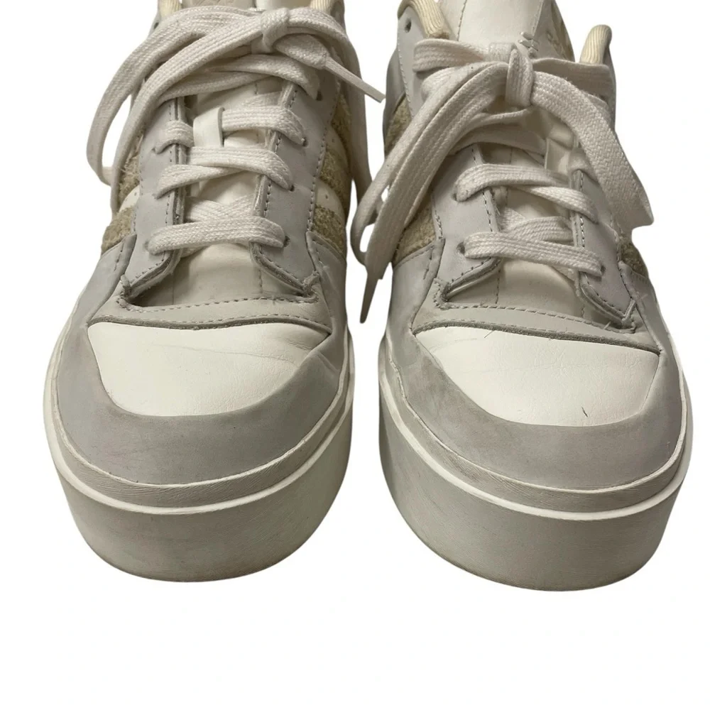 ADIDAS Forum Bonega Core White Sand Strata Sneakers Size